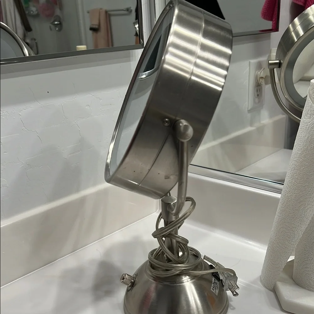 Illuminated Vanity Mirror with Silver Finish